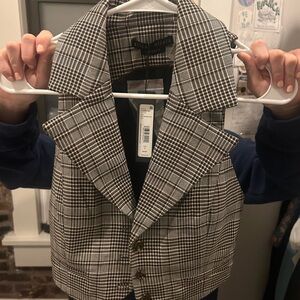 Alice + Olivia Plaid Vest Top